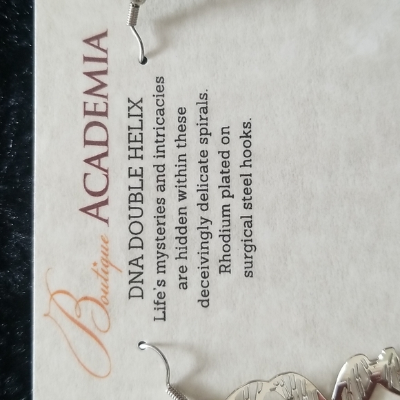 DNA Double Helix spiral earrings - Picture 6 of 7